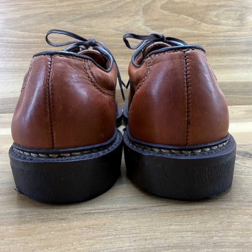 Allen Edmonds Wilbert Split Toe Oxfords Mens 10 D Brown Leather Business Casual